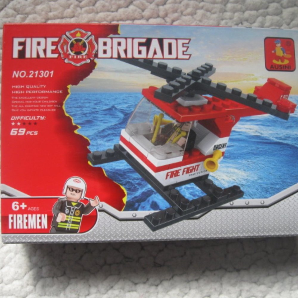 5/$20 Ausini Fire Copter Building Blocks